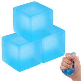3PCS Nee Cube Squishy Stress Cube,Squishy Stress Ice Cube Fidget Toys,Slow Rising Stretchy Ice Cube Sugar Balls Squeeze Toys for Adult Use in Offices Homes