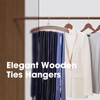 Tie Rack Tie Hanger 24 Hooks Wooden, Tank Top Hanger,Belt