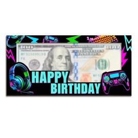 Wooden Birthday Money Holder, Happy Birthday Gifts For Friends Boys, Game Cash Holder Holiday Party Supplies -06