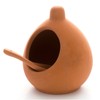 Dexam 17851107 Salt Cellar and Spoon Set in Terracotta, Brown