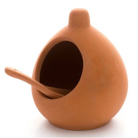 Dexam 17851107 Salt Cellar and Spoon Set in Terracotta, Brown