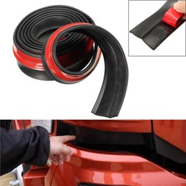 Haehne Universale Frontspoiler Lippe, 2.5m / 8.2ft Aufkleber Lippenrock Schutz Auto Vordere Lippe Stoßdämpfer Auto Gummistreifen, 60mm Breite