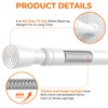 White Tension Curtain Rod 18-39 Inch Adjustable Extendable Small Tension