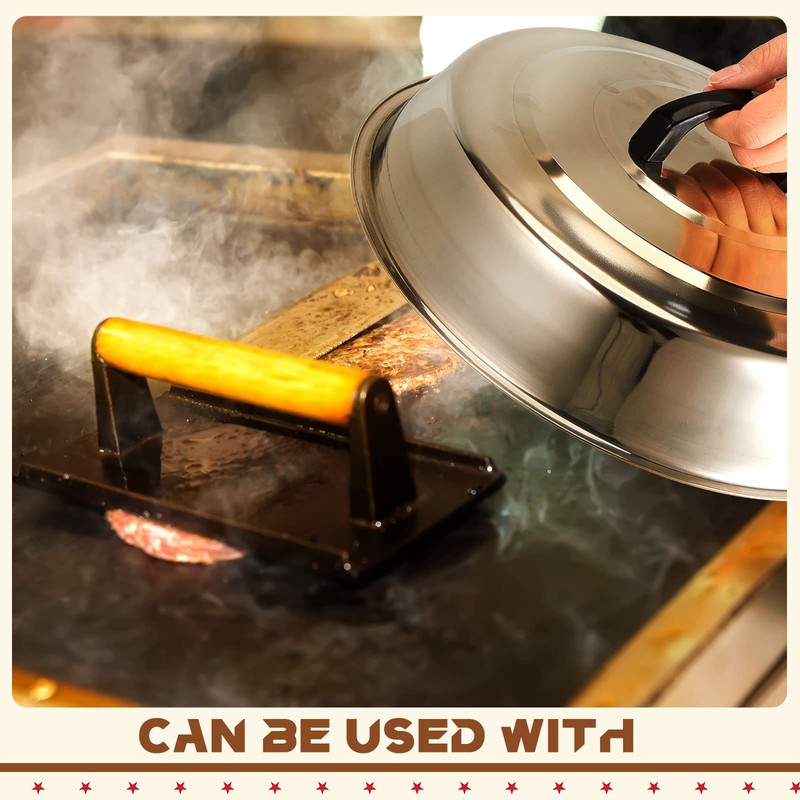 Tessco Griddle Accessories 3 Pcs 12.6 Inch Griddle Dome Cheese