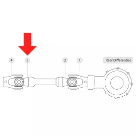 Caltric Rear Propeller Shaft Yoke Joint For Yamaha Grizzly 350 YFM350Fgi Irs 2007-2011