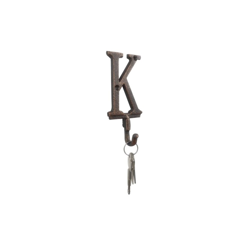 HANDCRAFTED NAUTICAL DÉCOR Rustic Copper Cast Iron Letter K Alphabet