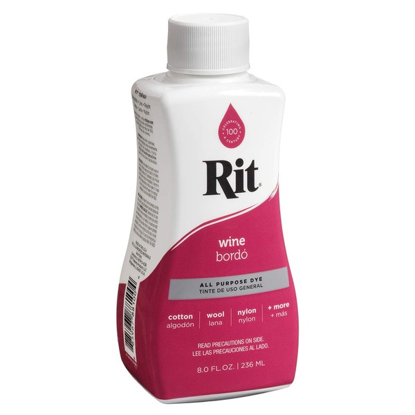 Rit All-Purpose Liquid Dye, Wine 8 Fl Oz