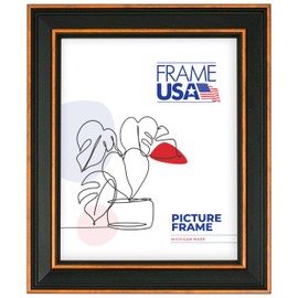 Frame USA 16x20 Picture Frame, Black and Bronze, Olympic Series, Wall Hanging Frame with High Clarity Plexiglass