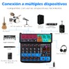 BOMGE 6 Channel mini DJ Audio sound mixer console with