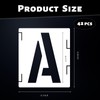 42 PCS Letter and Number Stencils, 6 Inch Reusable Alphabet