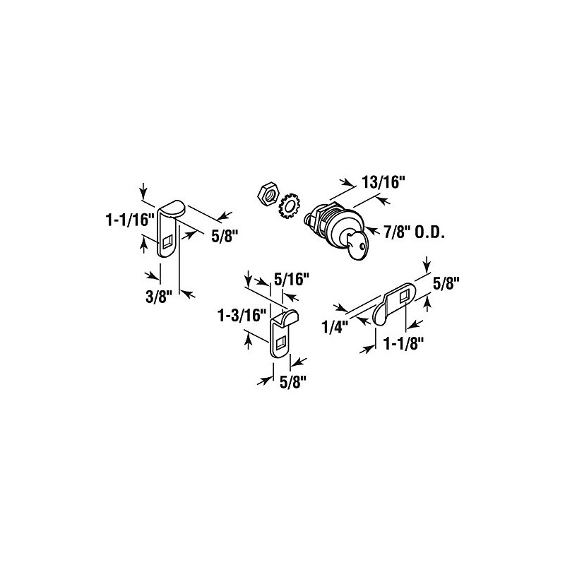 Prime-Line S 4648 Mailbox Lock – Replacement, Multipurpose Mailbox Lock