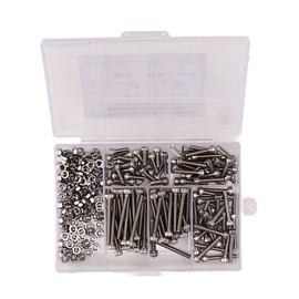 300Pcs M3 Nuts Bolts Assortment Kit, Hex Socket Head Screws, 304 Stainless Steel M3 Bolts M3 X 10/16/20/25/30mm M3 Nuts with Storage Box