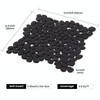 Adolif Pebble Tile for Shower Floor, Black Pebble Mosaic Backsplash