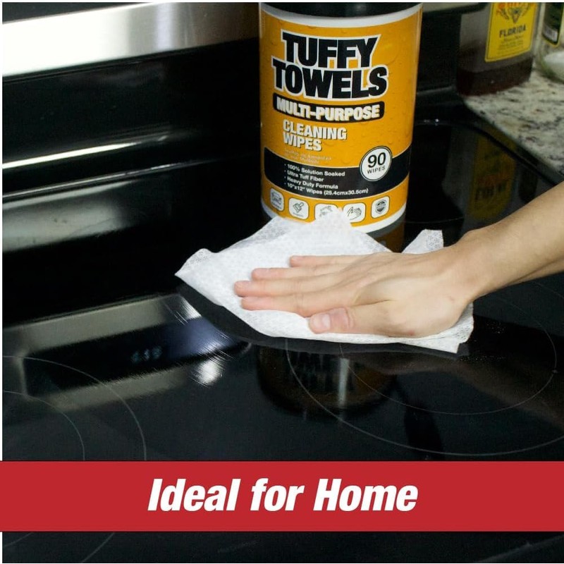 LAUCO Tuffy Scrub Cleaning Wipes – 90 Count (10" x