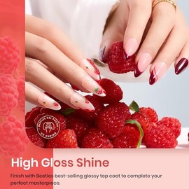 Beetles Burgundy Red Gel Nail Polish Set - 6 Bottles Purple Lilac Sangria Nail Gel Polish Kit for Fall Autumn Glamour, Soak Off U V LED Nail Lamp Gel 