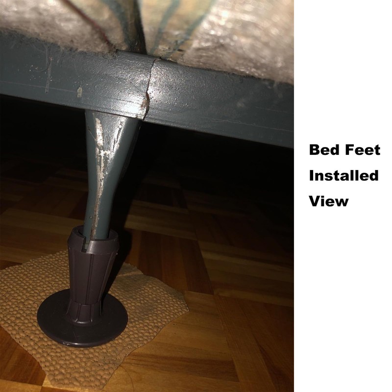 Heavy Duty Steel Stem Bed Frame Feet to Replace Wheels