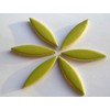 Ceramic Mosaic Stones Leaf Shape Approx. 6 cm Long Green