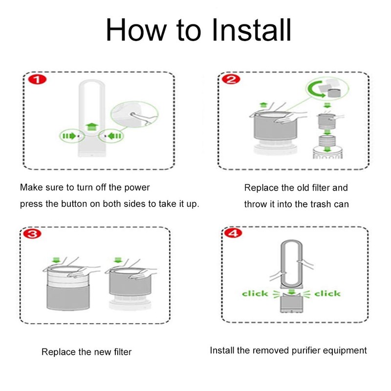 iAmoy Replacement HEPA Filter Compatible with Dyson HP03 DP01 DP03