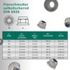 DSM - Flange Nuts M8 - A2/V2A Stainless Steel -