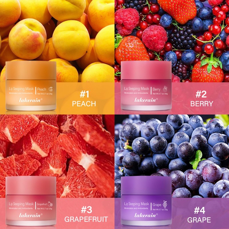 Hydrating Sleeping Lip Mask for Intense Overnight Moisture (Berry)