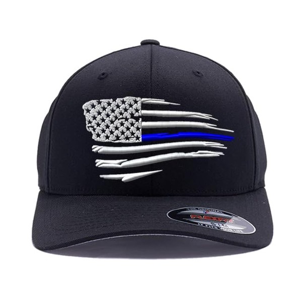 Tactical Thin Lines, Thin Red/Blue/Green/Yellow Line Waving American Flag hat,
