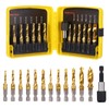 HSEAMALL 13pcs Combination Drill Tap Bit Set, Screw Tapping Threading