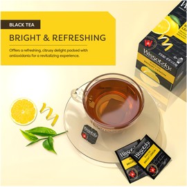 Wissotzky Bright Lemon Black Tea (3 Pack - 60 Tea Bags) | Zesty Lemon Tea Bags | Antioxidant Rich | Revitalizing Black Tea Bags