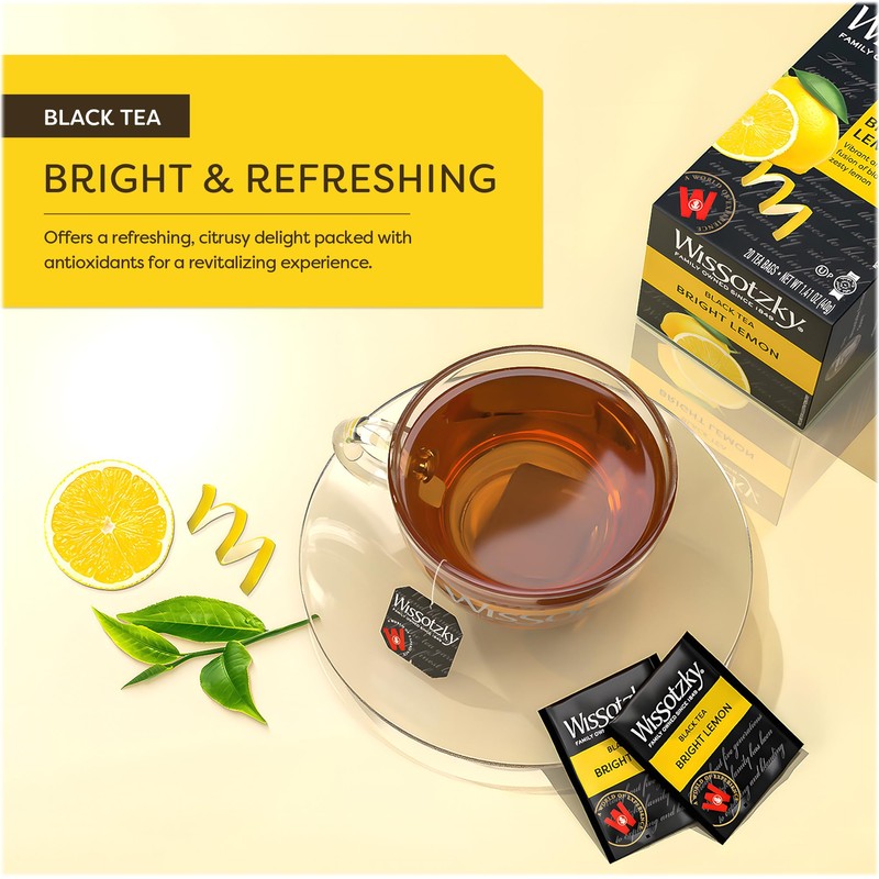 Wissotzky Bright Lemon Black Tea (3 Pack - 60 Tea