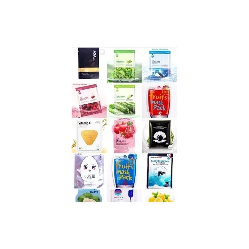 🔥 50 mascarillas hidratantes coreanas mayoreo variedad tipo de piel