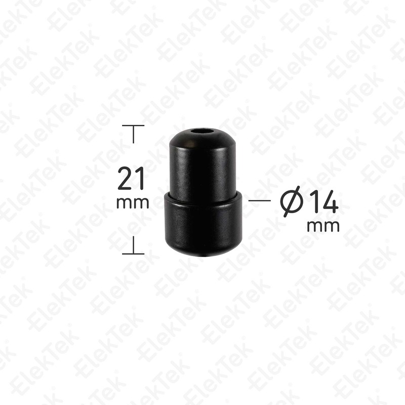 ElekTek Premium Matt Black Bathroom Light Pull Cord Switch Kit