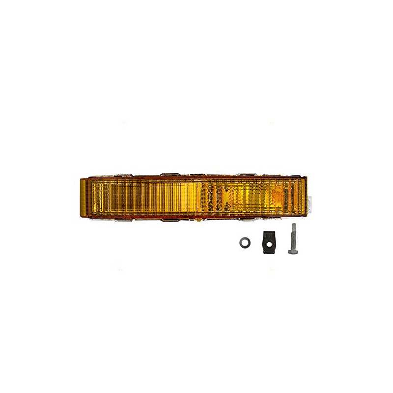 Brock Replacement Passenger Park Signal Front Marker Light Amber Lens