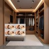 6Pcs Wooden Closet Rod Holders Unfinished Wood Wardrobe Pole Sockets