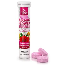 Dr. Joe Blooming Flower Bubble Plant Food, Outdoor Fertilizer, Garden Fertilizer, Potted Plants, 14 Tablets (14 Gallon), 10-20-15
