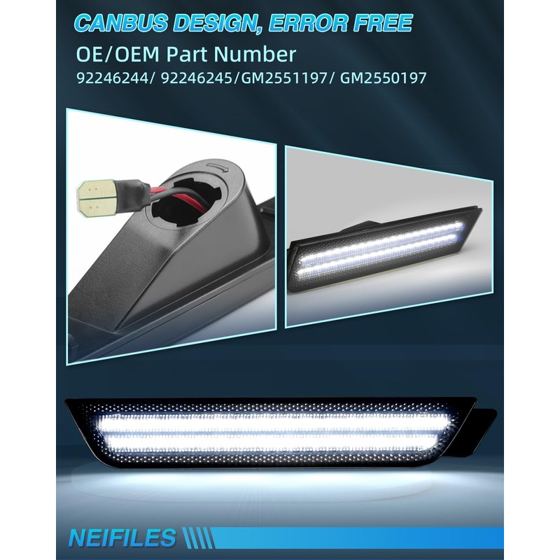 NEIFILES LED Side Marker Light for Chevy Camaro 2010 2011