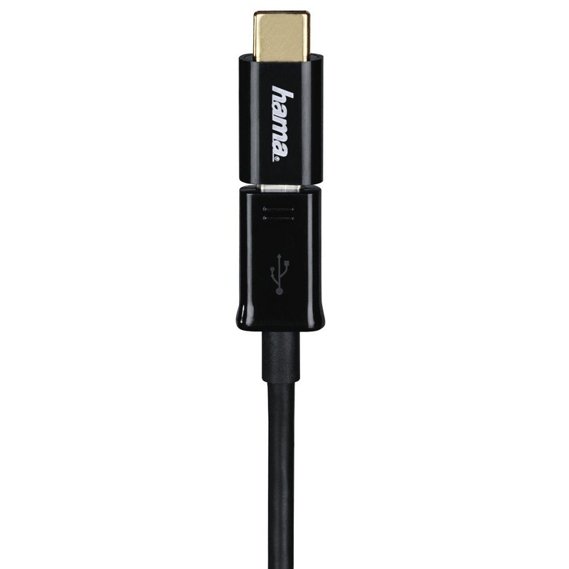 Hama USB C Adapter (USB-Type-C-Stecker auf Micro-USB-2.0-Buchse, vergoldet, geschirmt, 15