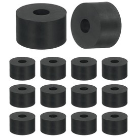 uxcell 14 Pcs Multi Purpose Rubber Spacer, 0.4" OD x 1" ID x 0.6" Thickness Anti-Vibration Isolation Rubber Bushings Grommets Spacers Washers for Home Cars Boat Accessories (Black)