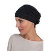 Deresina Harmony Volume Headwear Bamboo Chemo Hat for Women, black,