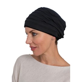 Deresina Harmony Volume Headwear Bamboo Chemo Hat for Women, black, Unit size