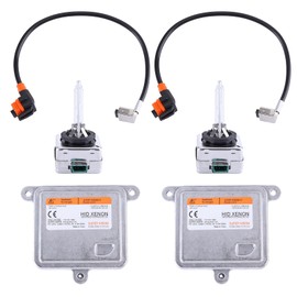 2Pcs 20928264 Xenon HID Headlight Ballast Control for 2015 2016 2017 2018 2019 2020 Blazer Impala Malibu Suburban Tahoe Igniter & D3S Bulb 13587720 13587843 13503432