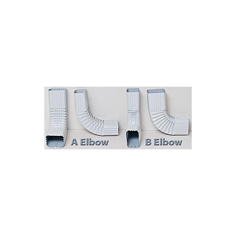 Aquabarrel 3x4, 90 degree, Style B, Aluminum Downspout Gutter Elbow