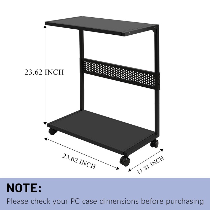 Bfttlity Large PC Stand Computer Tower Stand 2-Tier Metal CPU