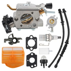 MOTOALL C1M-EL37B 523055201 Carburetor for Husqvarna 445 445E 450 450E Chainsaw Engines with Fuel Line Return Line Kit