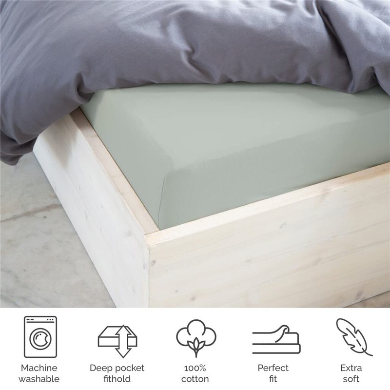 Walra Fitted Sheet 80 x 200 cm, 100% Cotton Fitted