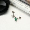 Pure Titanium Earring For Sensitive Ear High Polish Round Synthetic