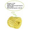 YSMN 1/2 in 100 FT Yellow Double Braided Rope Polyester