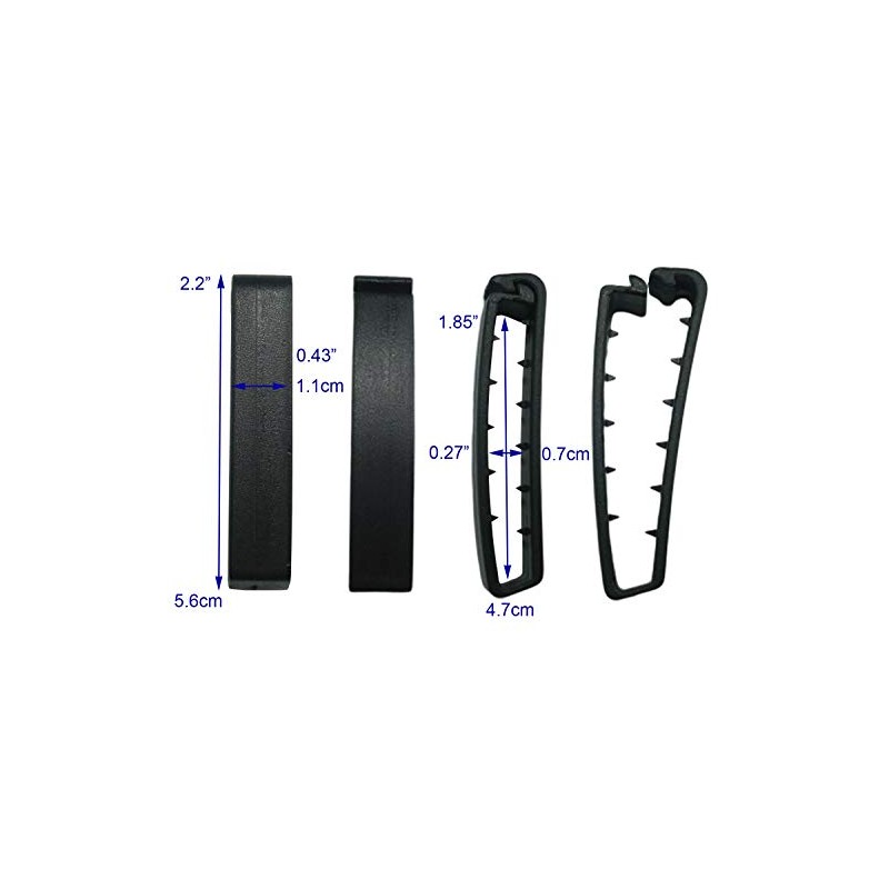 MYIW Outdoor Hunting Combat Webbing Belt Clips,Canvas Fabric Belts Clamps,Black
