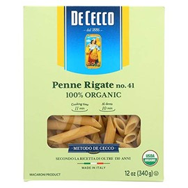 De Cecco Organic Penne Rigate Pasta, 12 Ounce - 12 per case.12