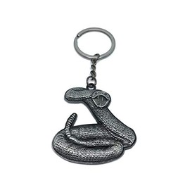 Rattlesnake Diamondback Keychain - Sonoran Desert Pewter Safari Animal Jewelry Ornaments - Year of the Snake Inspired Accessories - Key Chain for Nature Enthusiasts - Metal Keychain - Serpent Reptile