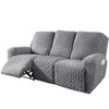 vctops 8 Pieces Geometric Jacquard Plush Recliner Sofa Covers Soft