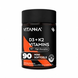 VITANNA® Vitamina D3 + K2 | MCT Oil en Softgel | 3 meses